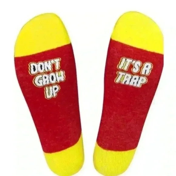 Funatic Don’t Grow Up It’s A Trap Socks - Funny Novelty Gifts Adults Parents - Picture 4 of 4
